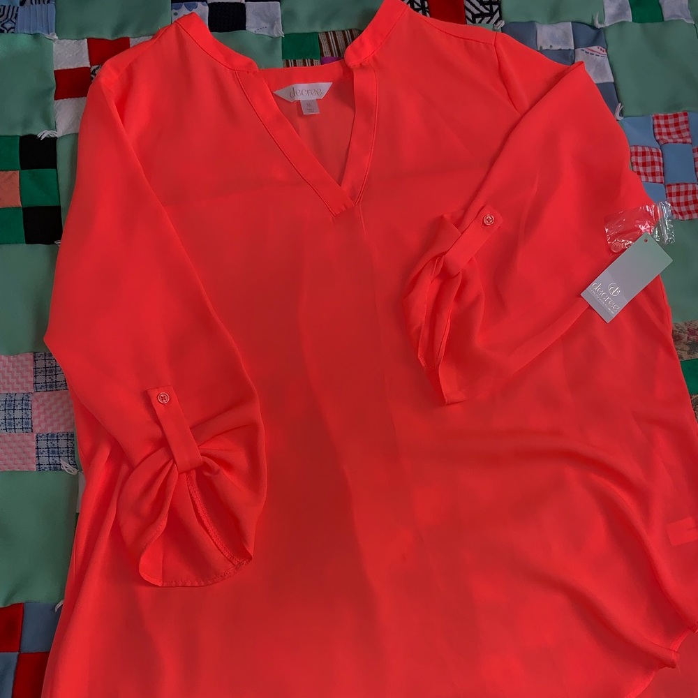 Coral Blouse
